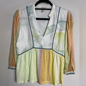 NWOT Anthropologie Bl^nk London Renata Boho Watercolor Top Multiple Sizes